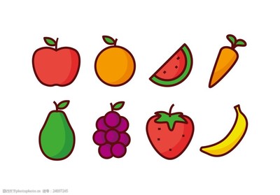 手繪矢量水果與蔬菜素材 創(chuàng)意設(shè)計的清新之選